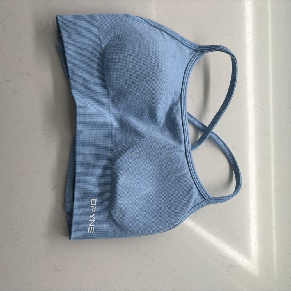 Powder Blue Racerback Tank Top with Stretchy Fabric